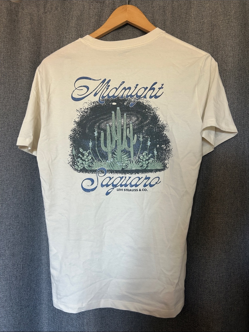 Levi's Cream Short-Sleeve Tee with Cactus Design